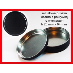 PUSZKA METALOWA Z WIECZKIEM CZARNA MATOWA 92/23